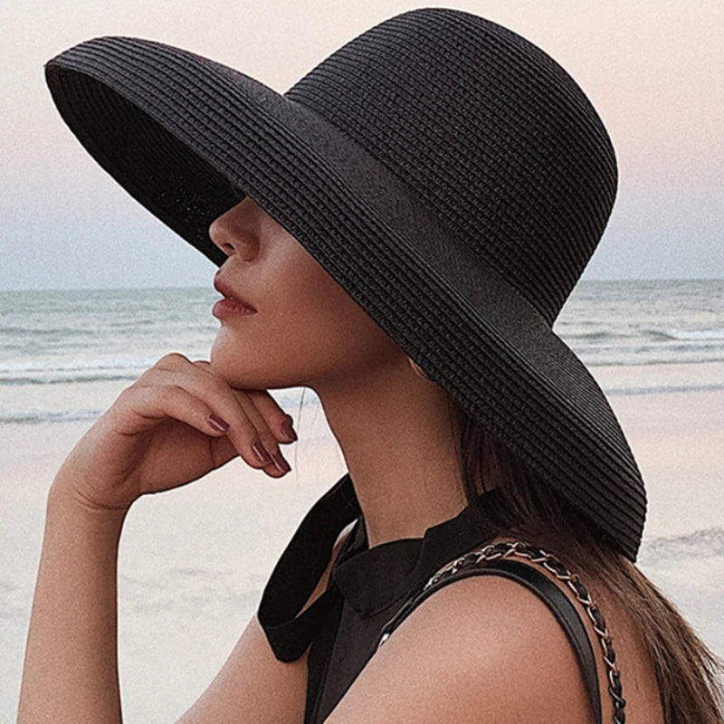 Panama Floppy Straw Beach Hat – Wide Brim Sun Protection