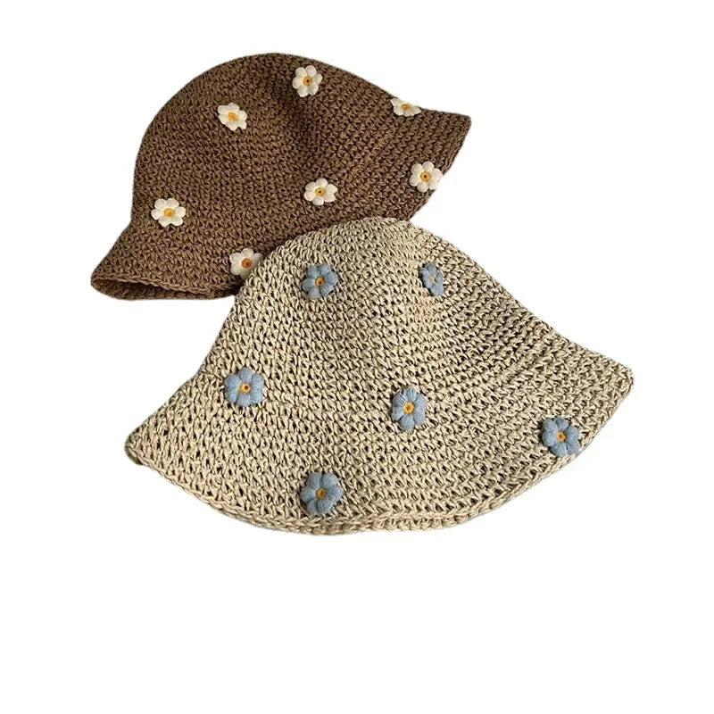 Women’s Straw Crochet Bucket Hat – Stylish Sun Protection