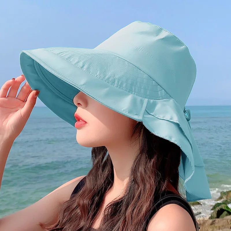 Women's Summer Hat – Wide Brim UV Protection & Foldable Design