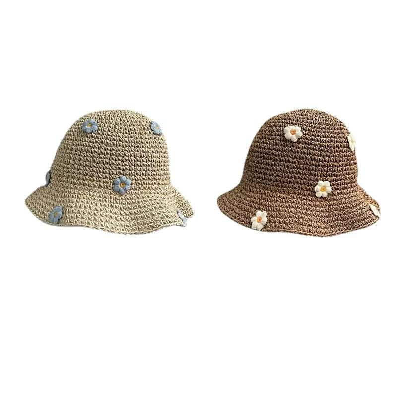 Women’s Straw Crochet Bucket Hat – Stylish Sun Protection