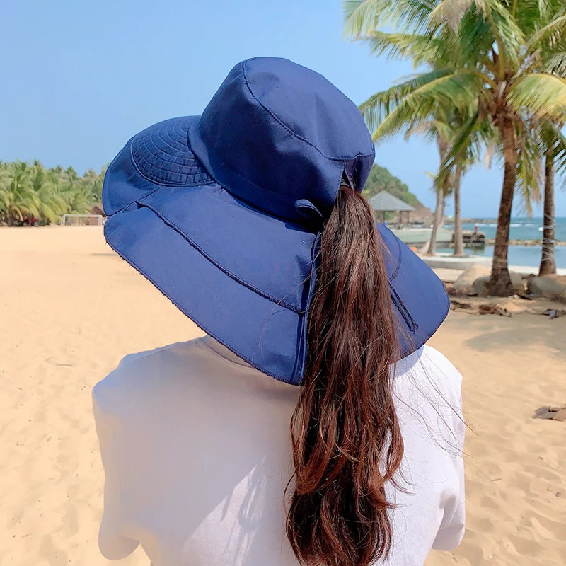 Women's Summer Hat – Wide Brim UV Protection & Foldable Design