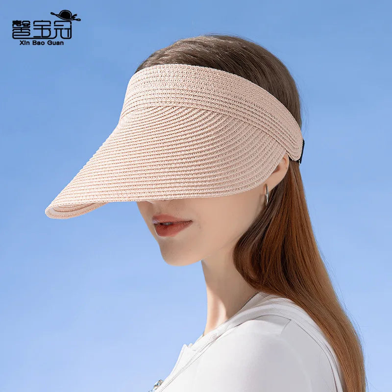 UPF50+ Wide Brim Visor Hat – Foldable Sun Protection