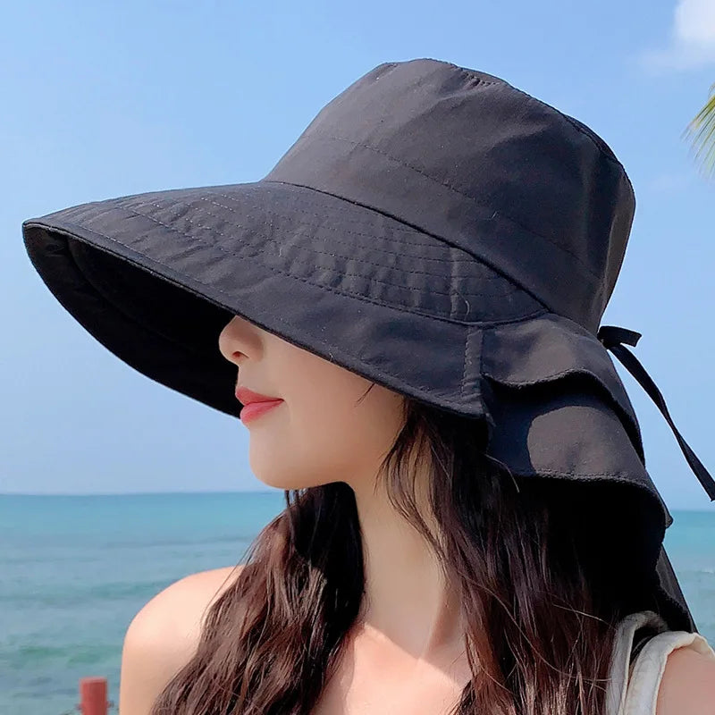 Women's Summer Hat – Wide Brim UV Protection & Foldable Design