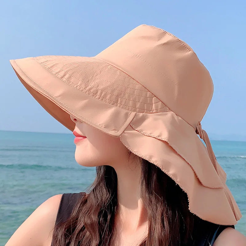 Women's Summer Hat – Wide Brim UV Protection & Foldable Design