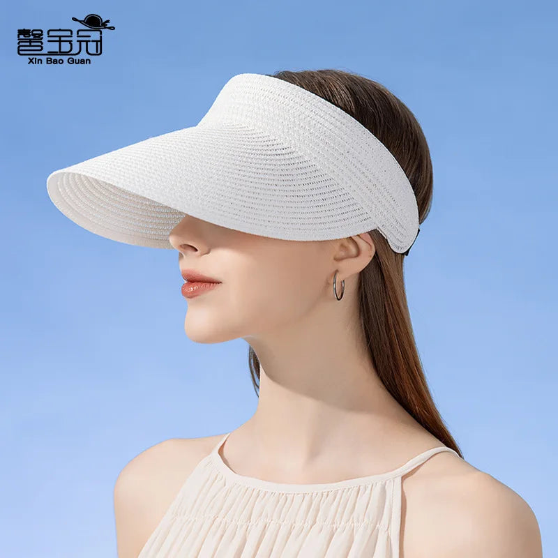 UPF50+ Wide Brim Visor Hat – Foldable Sun Protection