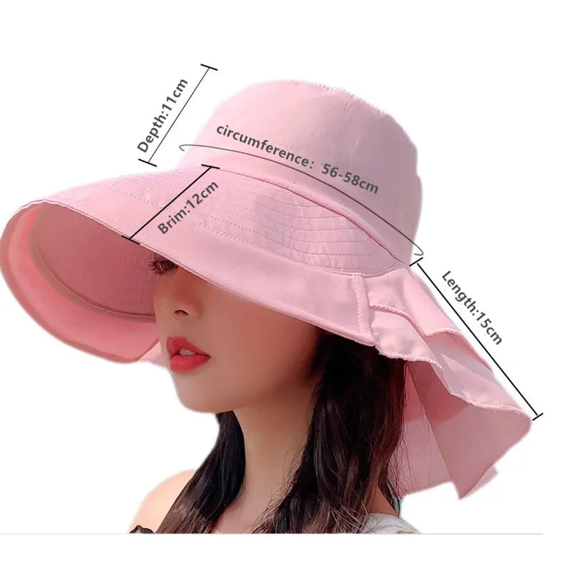 Women's Summer Hat – Wide Brim UV Protection & Foldable Design